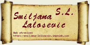 Smiljana Lalošević vizit kartica